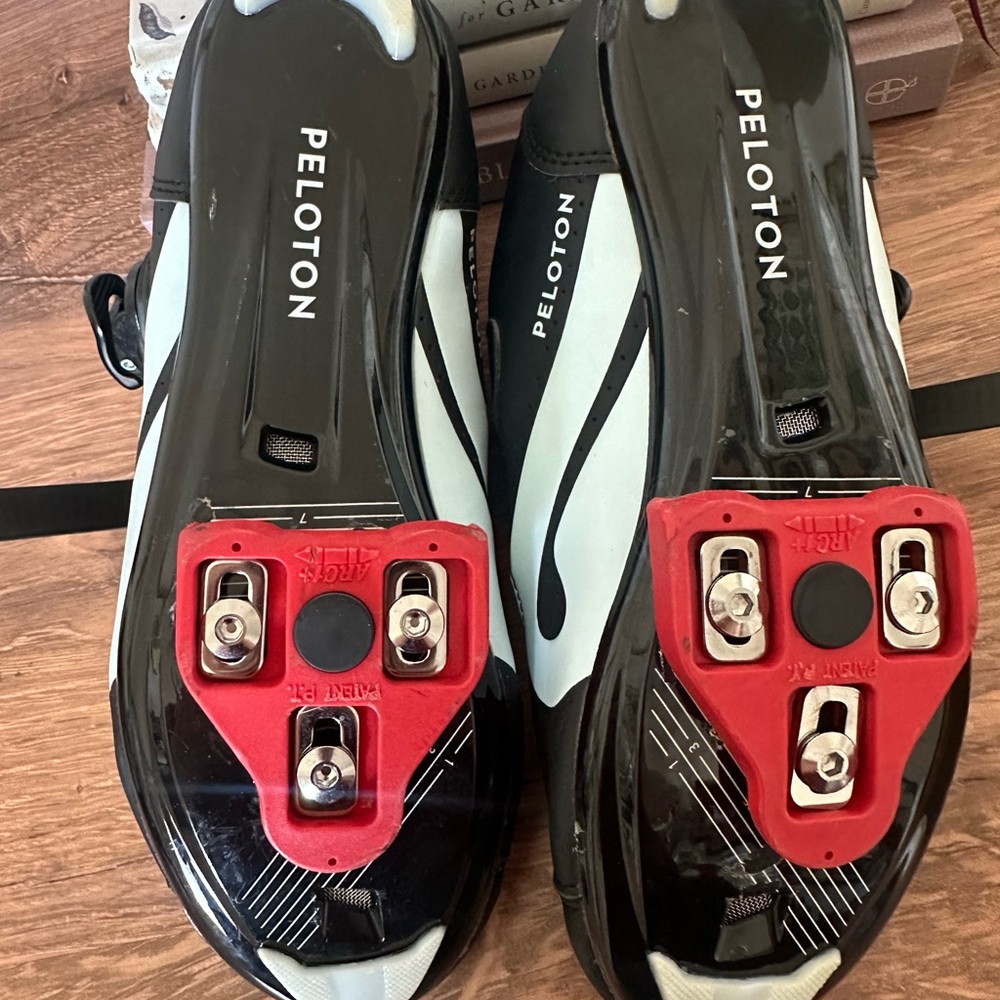 Peloton Red and Black Cycling Shoes